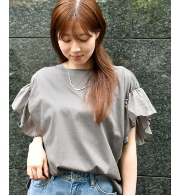  「コットンシルケットコンビカットプルオーバー」|プルオーバー|