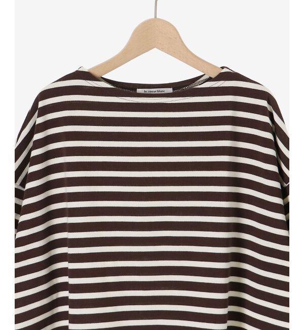  「《手洗い可能》ボーダー5分袖ワイドプルオーバー」|プルオーバー|