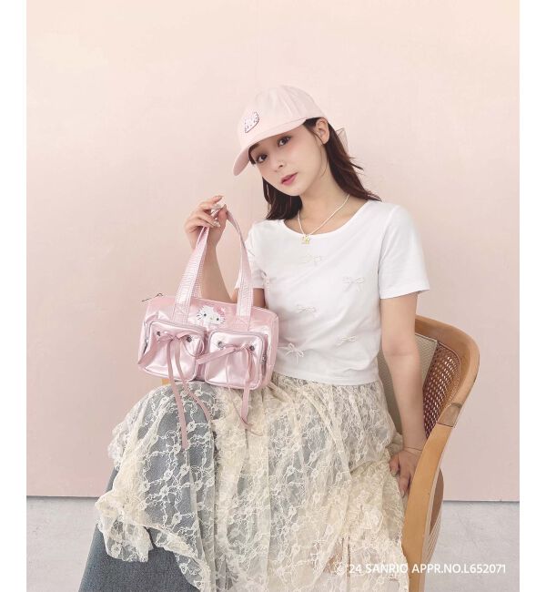 MAJESTICLEGON「ハローキティ パールリボンT」|Tシャツ・カットソー|