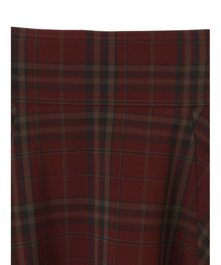 earth music&ecology「バックレースアップチェックスカート」|フレア|