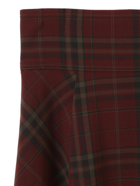 earth music&ecology「バックレースアップチェックスカート」|フレア|