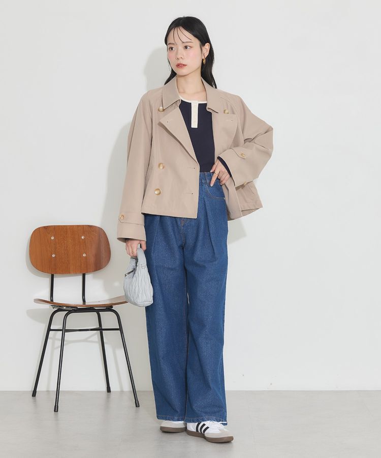 earth music&ecology「ショートトレンチコート」|トレンチコート|