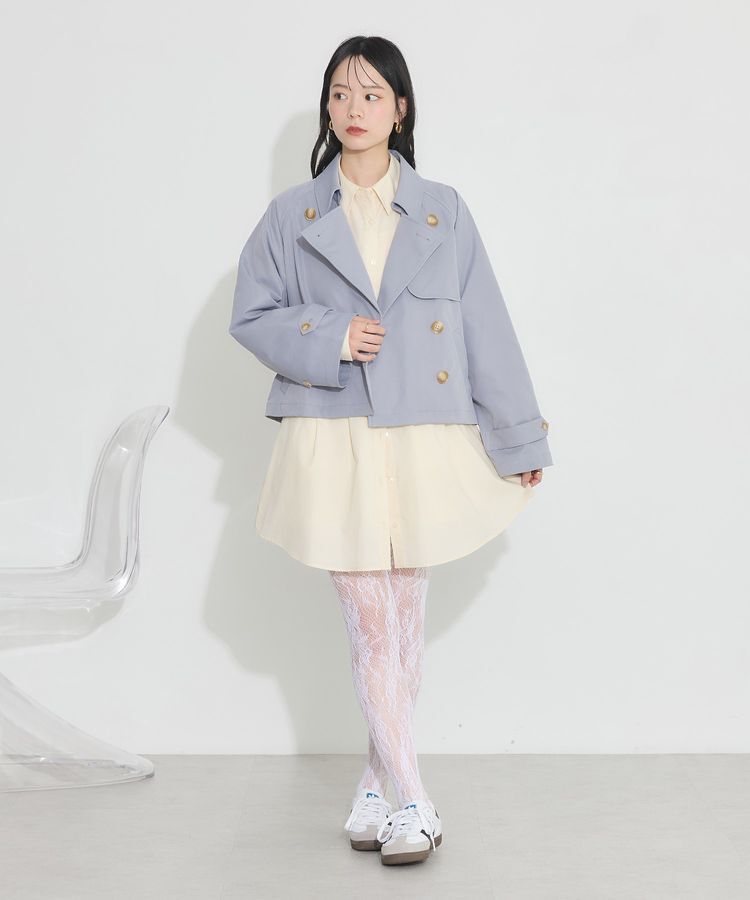 earth music&ecology「ショートトレンチコート」|トレンチコート|