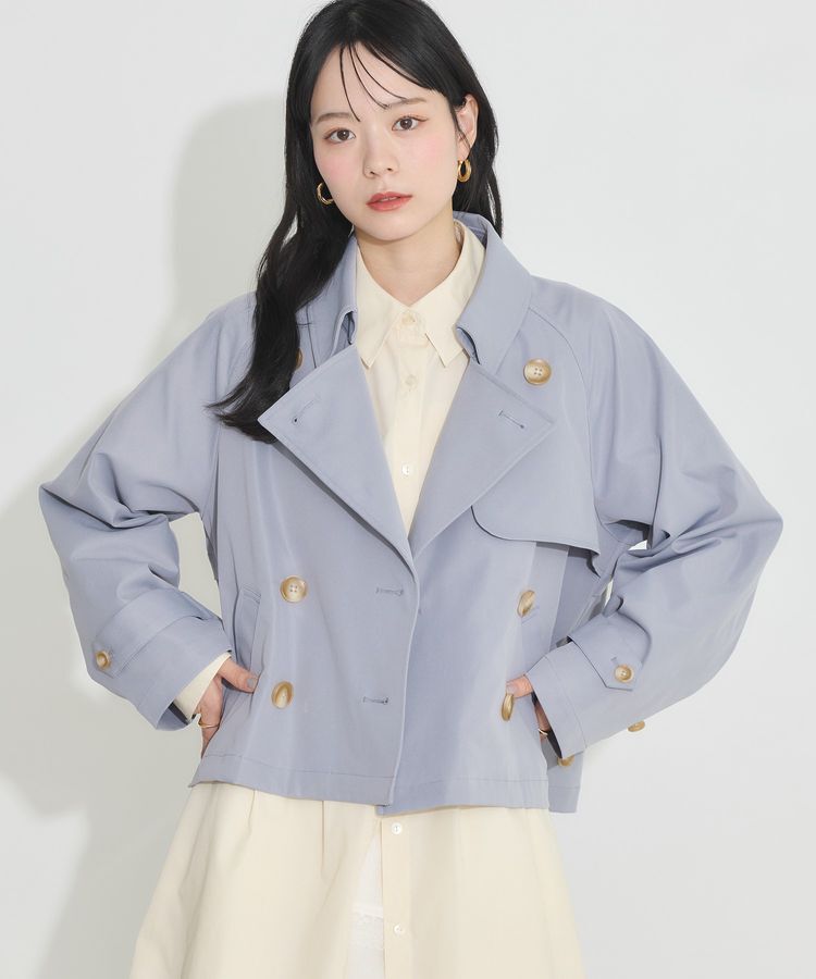 earth music&ecology「ショートトレンチコート」|トレンチコート|Sax