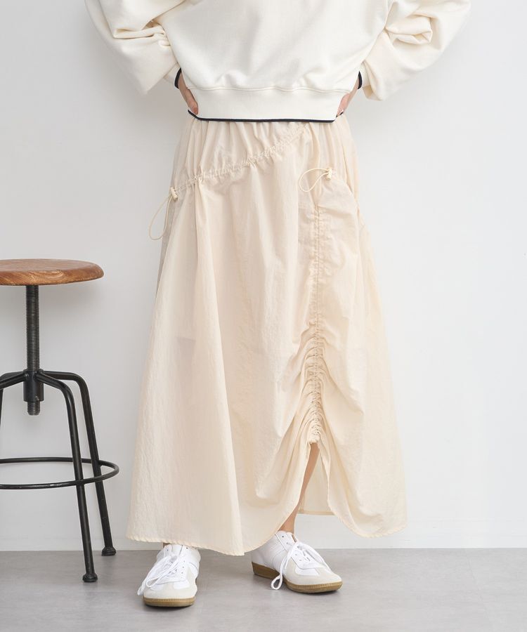earth music&ecology「ドロストギャザースカート」|スカート|