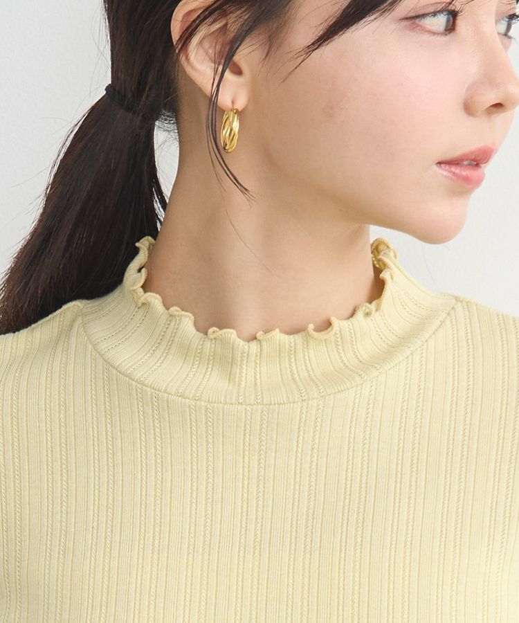 earth music&ecology「ランダムチェーンリブハイネックプルオーバー」|Tシャツ・カットソー|