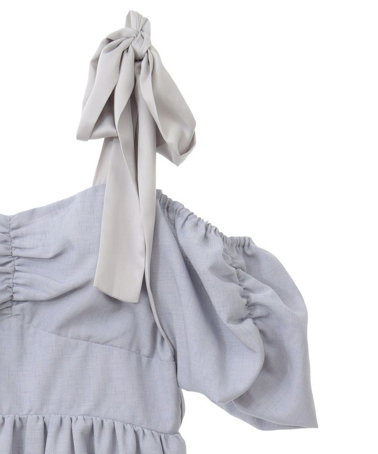 earth music&ecology「リボンショルダーオフショルワンピース」|ワンピース|