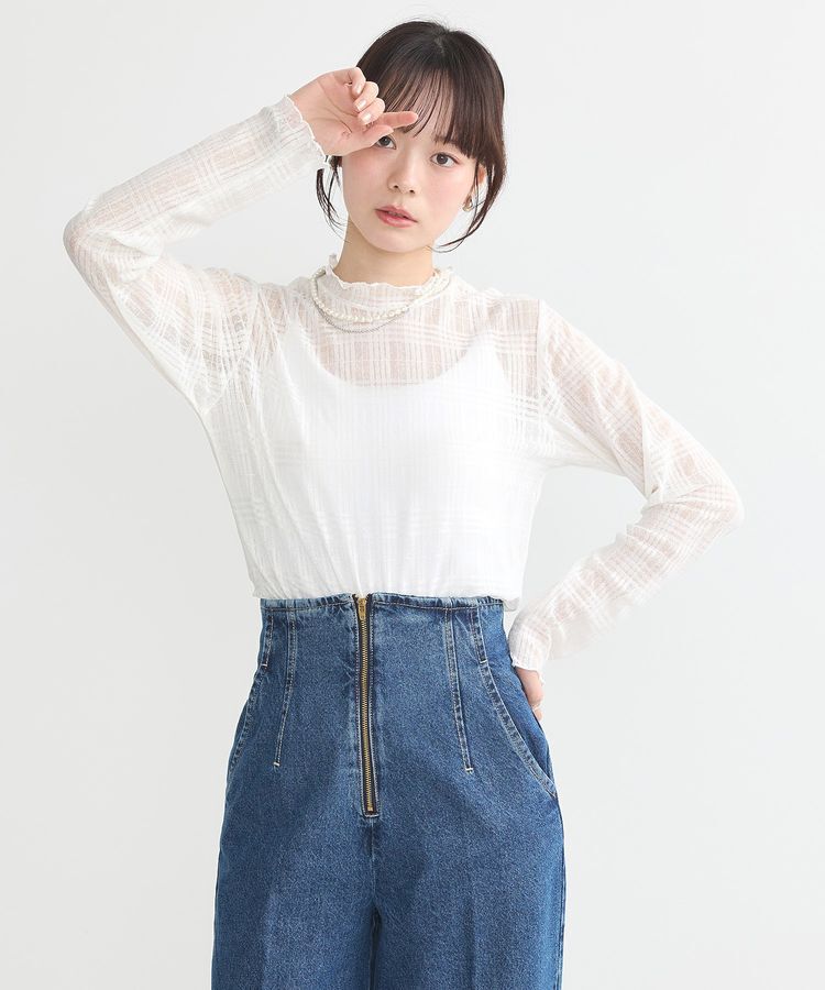 earth music&ecology「シアーチェックプルオーバー」|Tシャツ・カットソー|