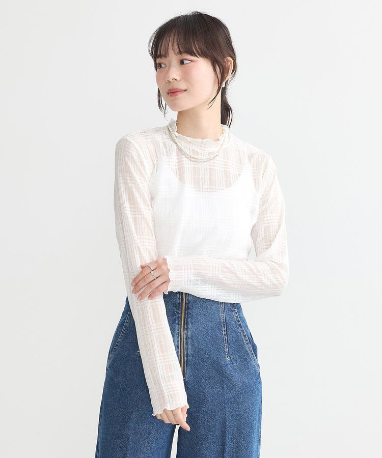 earth music&ecology「シアーチェックプルオーバー」|Tシャツ・カットソー|