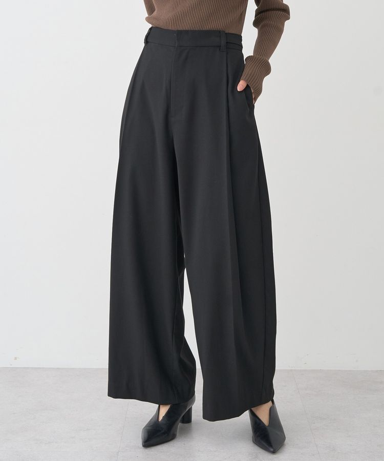 earth music&ecology「ウエストタブタックパンツ」|その他|Black