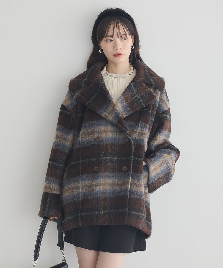 earth music&ecology「チェックシャギーコート」|その他|