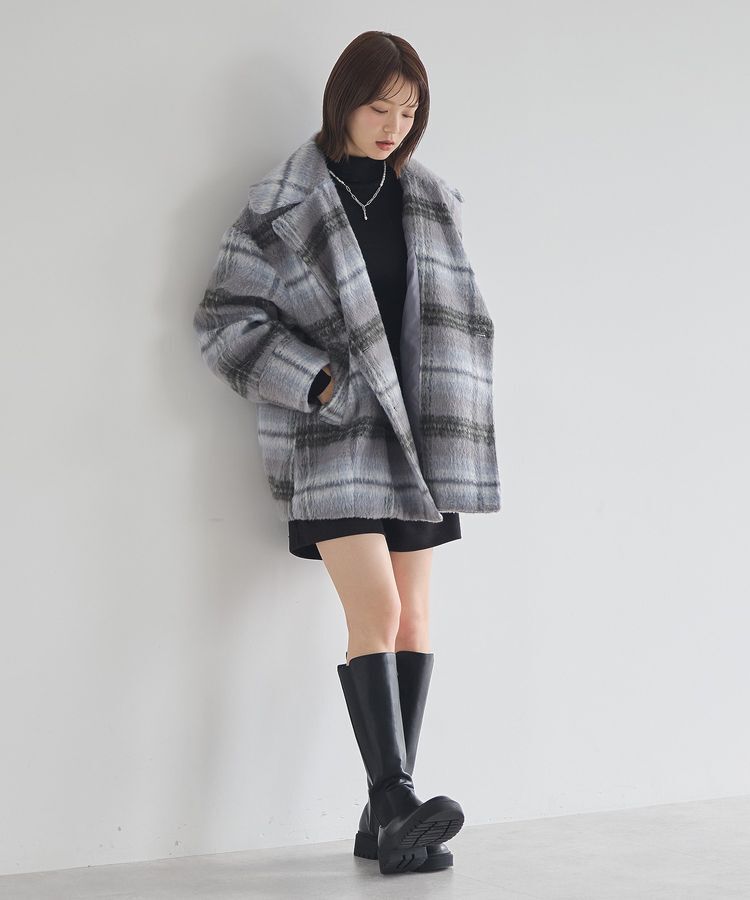 earth music&ecology「チェックシャギーコート」|その他|