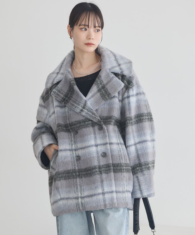 earth music&ecology「チェックシャギーコート」|その他|