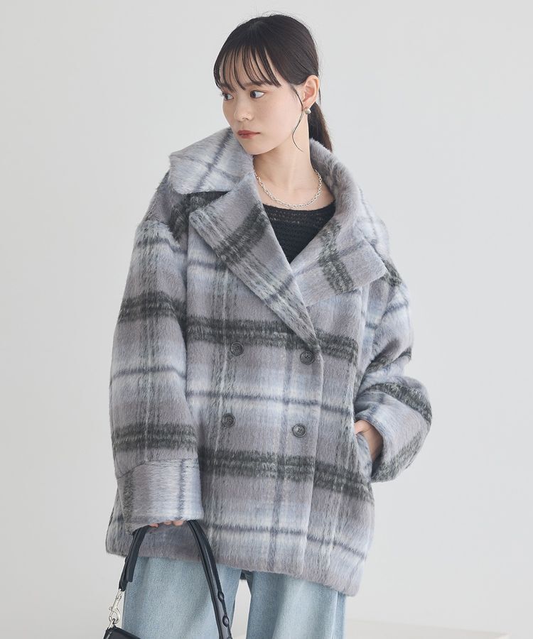 earth music&ecology「チェックシャギーコート」|その他|