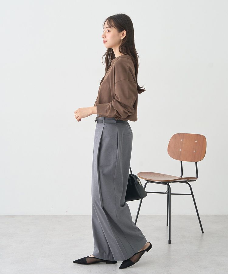 earth music&ecology「袖口スリットスキッパーカーディガン」|カーディガン|