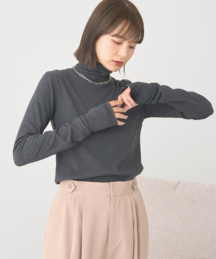 earth music&ecology「リブタートルネックプルオーバー」|Tシャツ・カットソー|