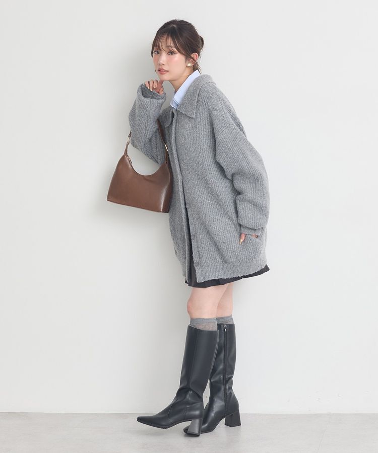 earth music&ecology「襟付きニットアウター」|カーディガン|