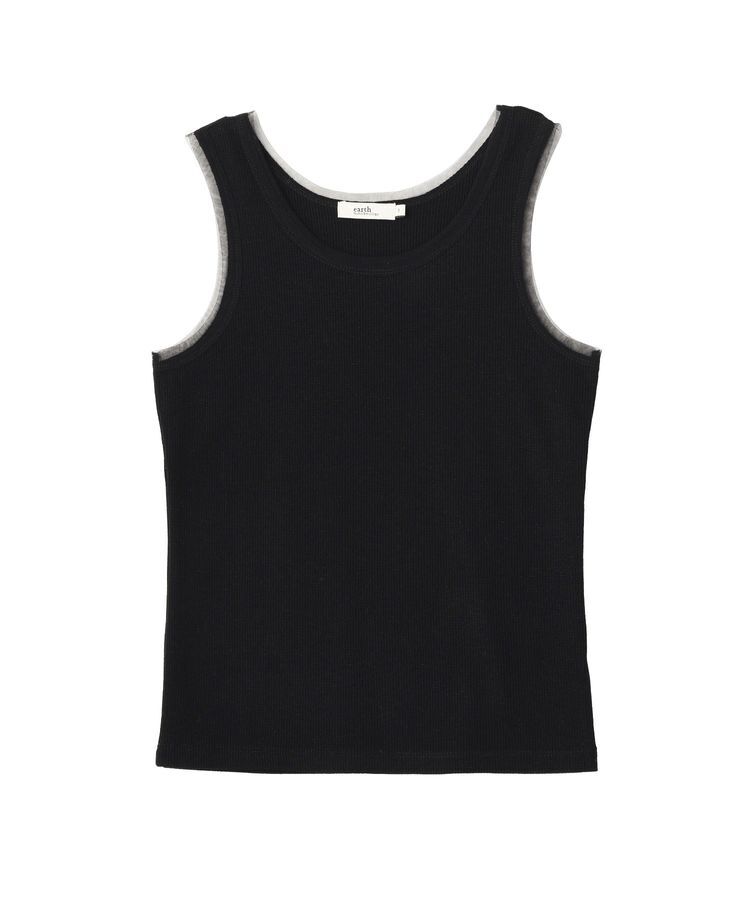 earth music&ecology「エッジチュールラメテレコタンクトップ」|キャミソール|