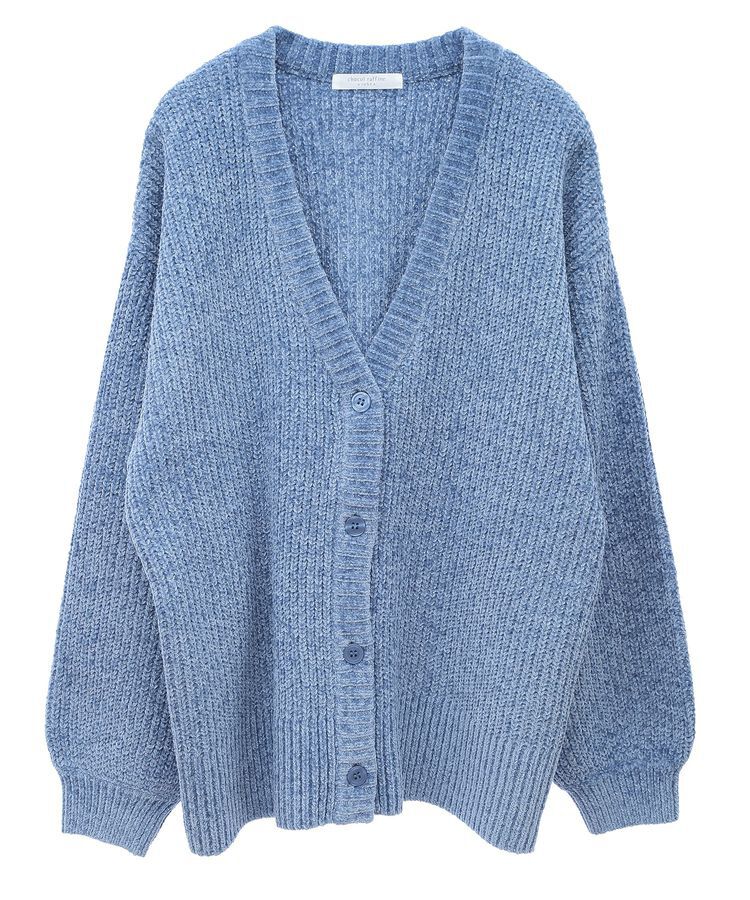 Green Parks「ベロアモールVネックカーディガン」|カーディガン|