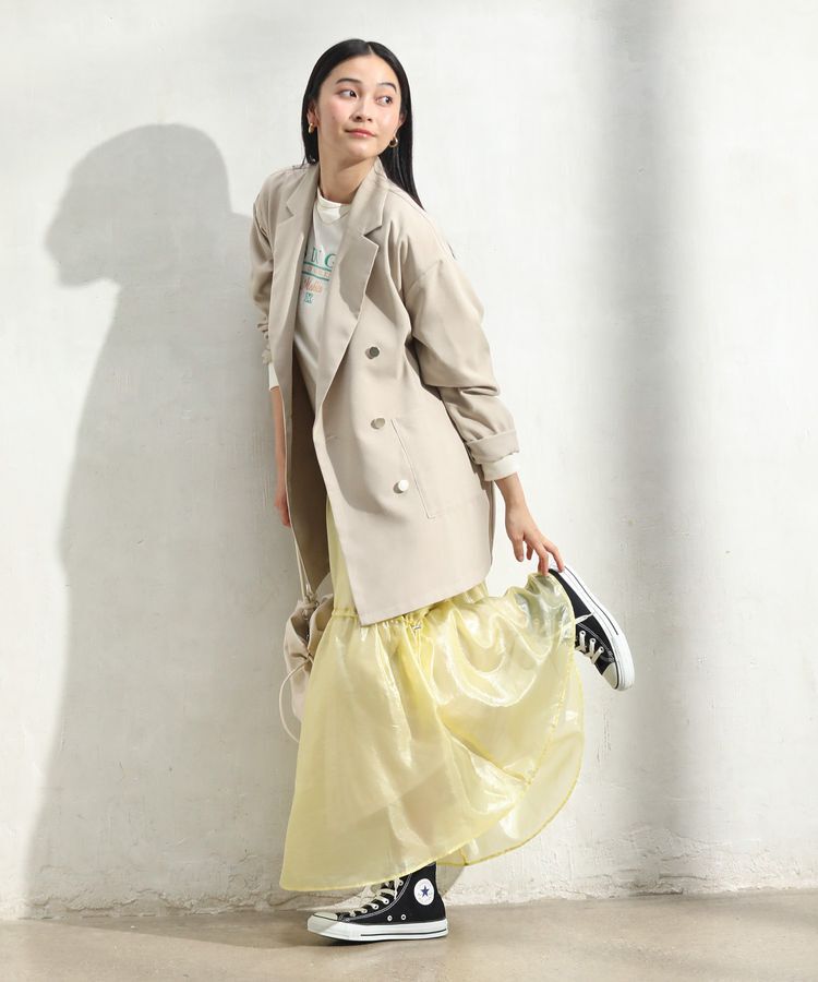 Green Parks「シアーシャイニードロストティアードスカート」|スカート|