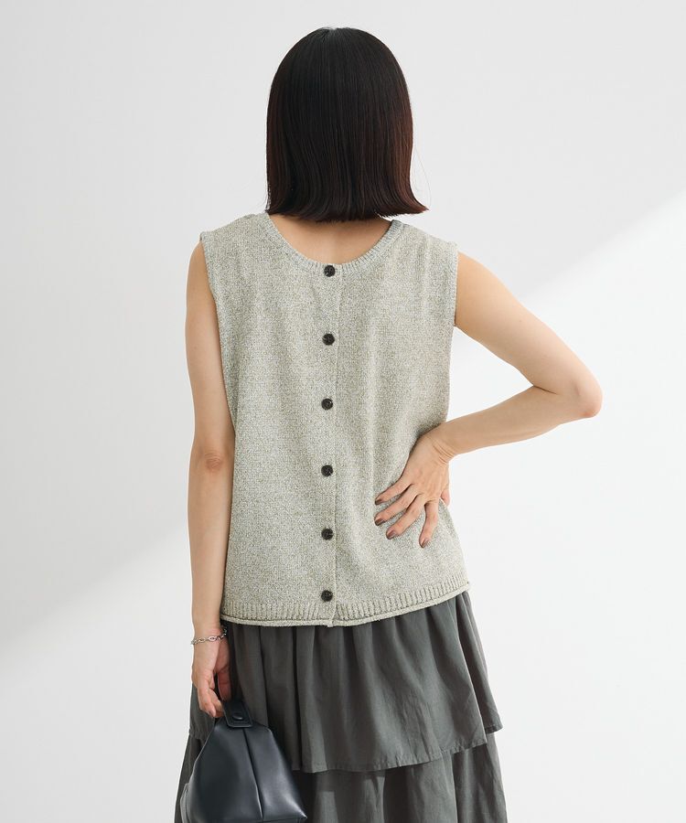 Green Parks「前後2way ミックスカラーノースリーブニット」|ベスト・ジレ|