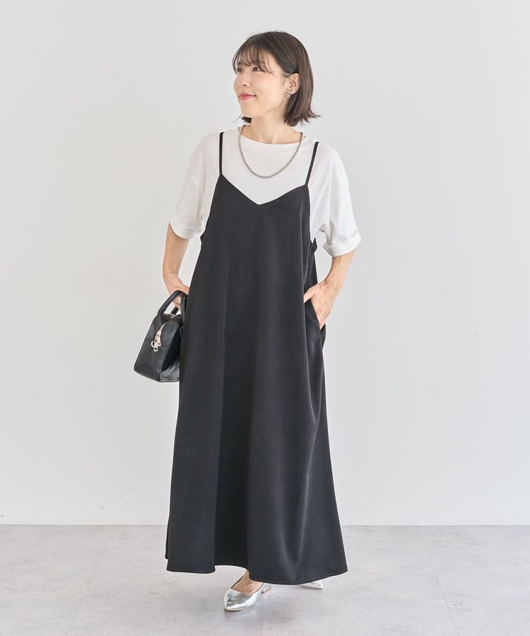 Green Parks「前後2WAYサテンキャミワンピース」|ワンピース|