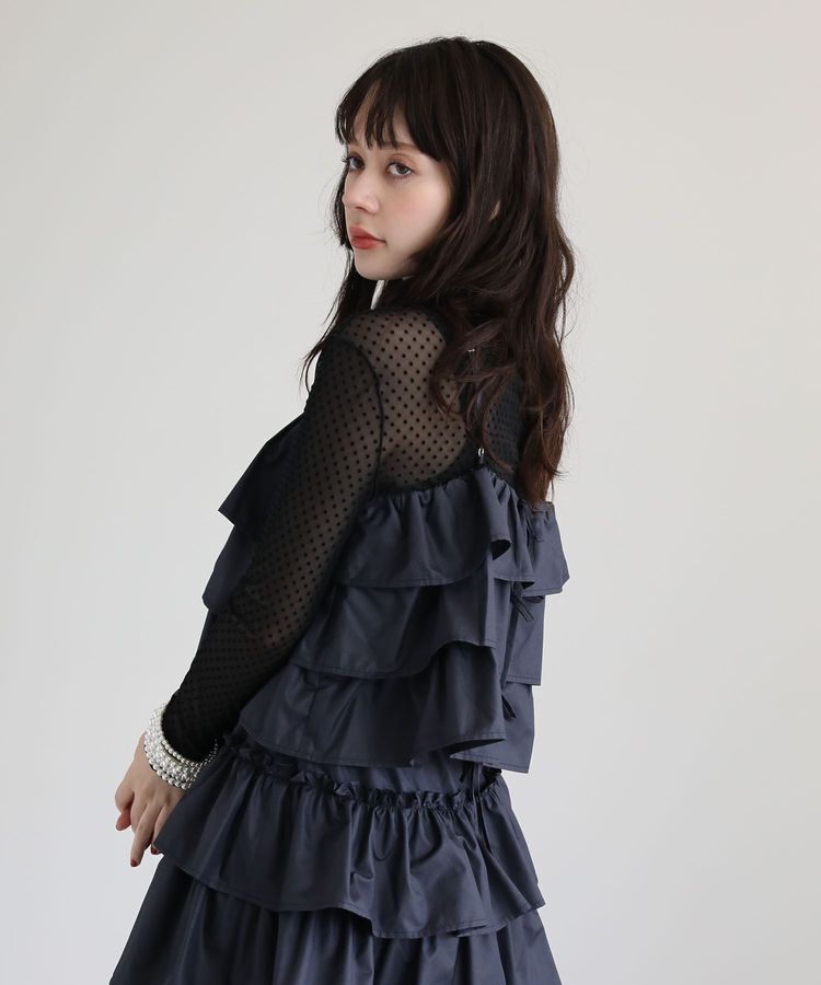 Green Parks「・SUGAR SPOON レザーライクティアードキャミ」|ベスト・ジレ|