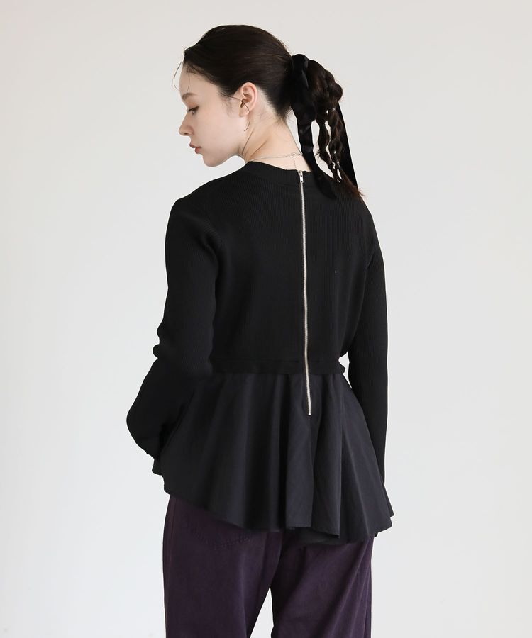 Green Parks「・ELENCARE DUE ハイブリットハイネックニット」|ニット・セーター|Black