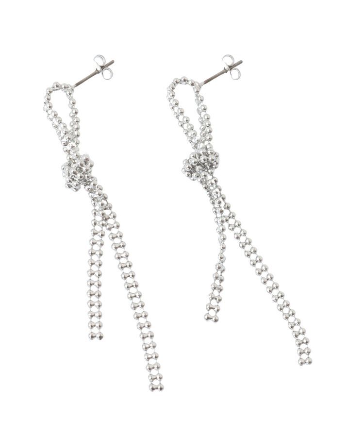 YECCA VECCA「ノットボールチェーンピアス」|ピアス|