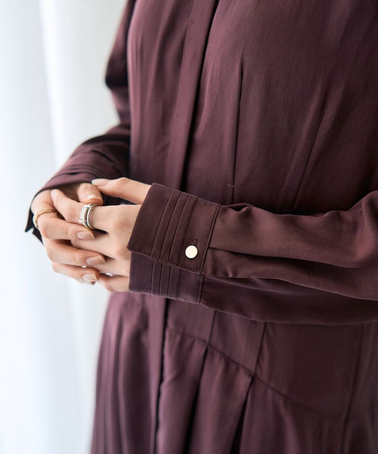 YECCA VECCA「タックデザインシャツワンピース」|ワンピース|