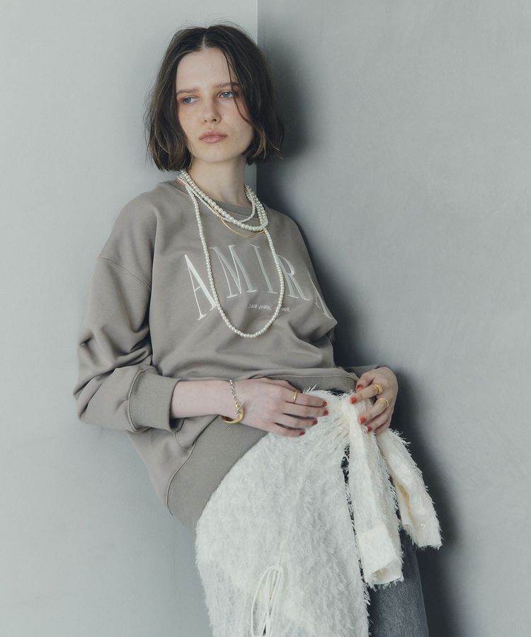 YECCA VECCA「刺繍ロゴスウェット」|スウェット・ジャージ|Beige