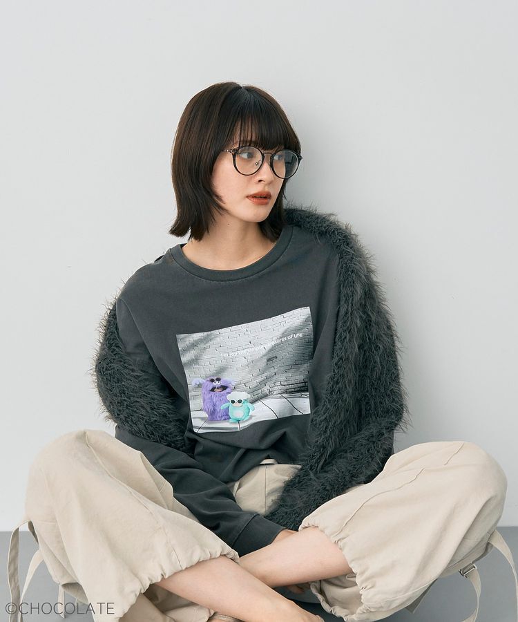 YECCA VECCA「【Whippi&Wrappi】プリントロンTee①」|Tシャツ・カットソー|