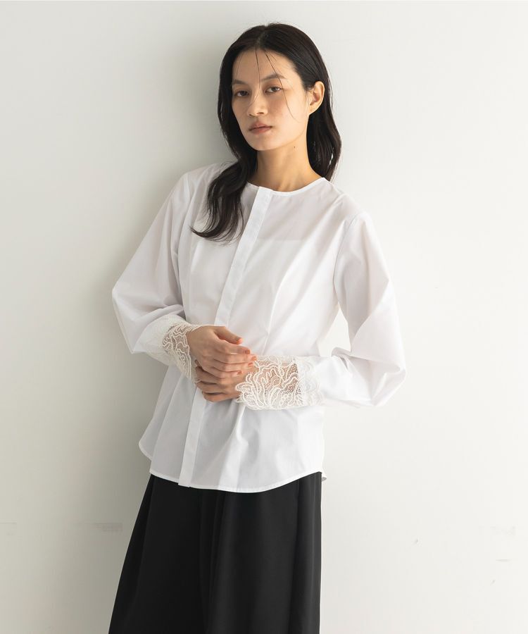 GARAGE OF GOOD CLOTHING「ムジレースカフスタックブラウス」|シャツ・ブラウス|