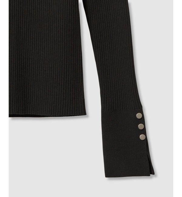 allureville「袖釦Vネックプルオーバー」|ニット・セーター|