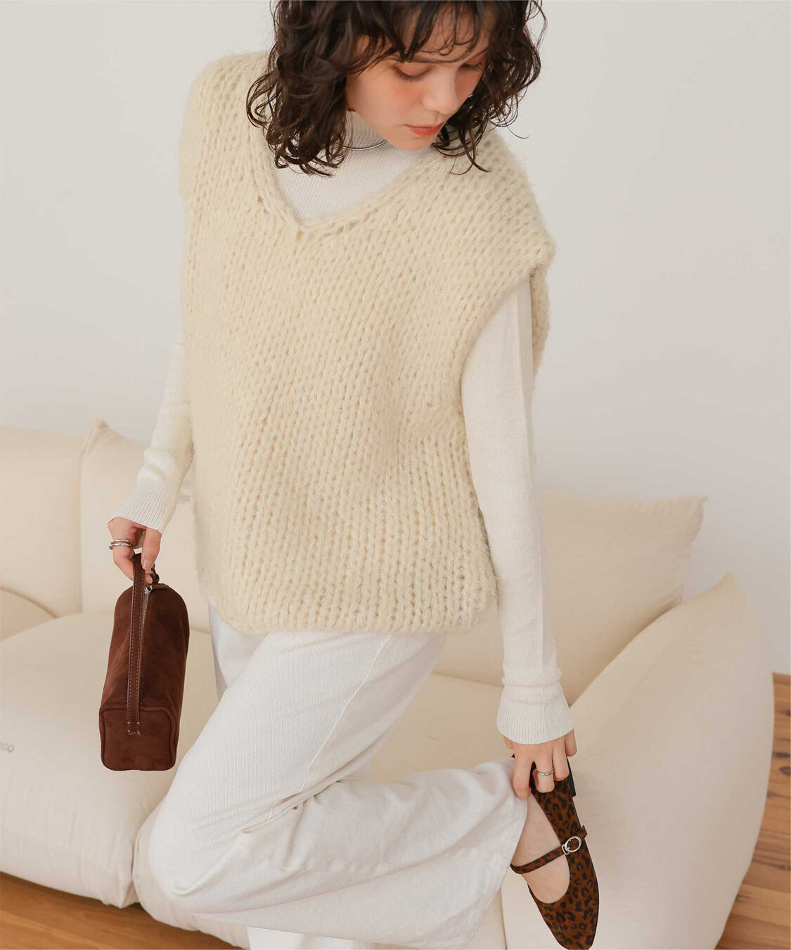 titivate「ローゲージニットベスト」|ニット・セーター|