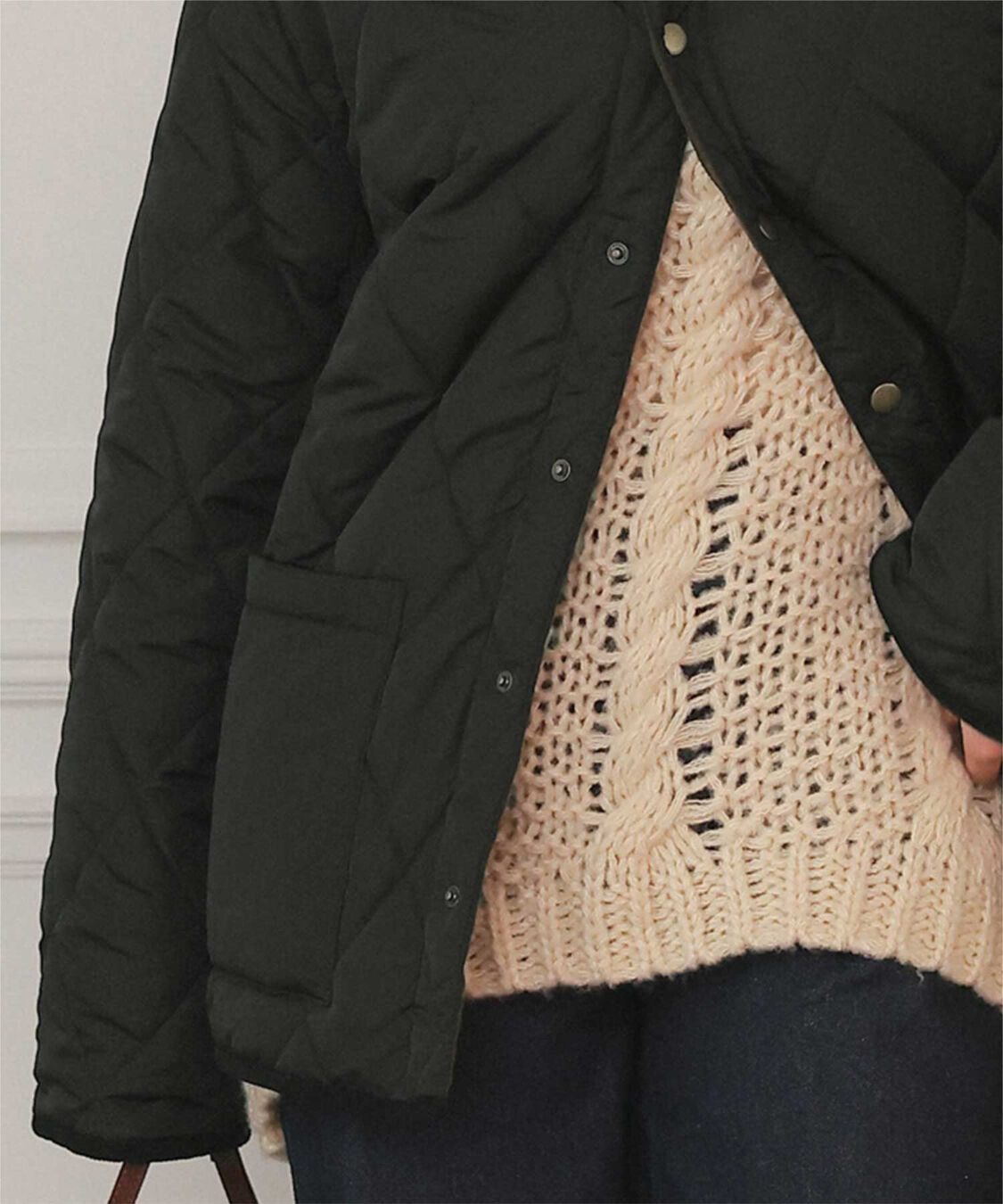 titivate「配色襟付きキルティングジャケット」|その他|