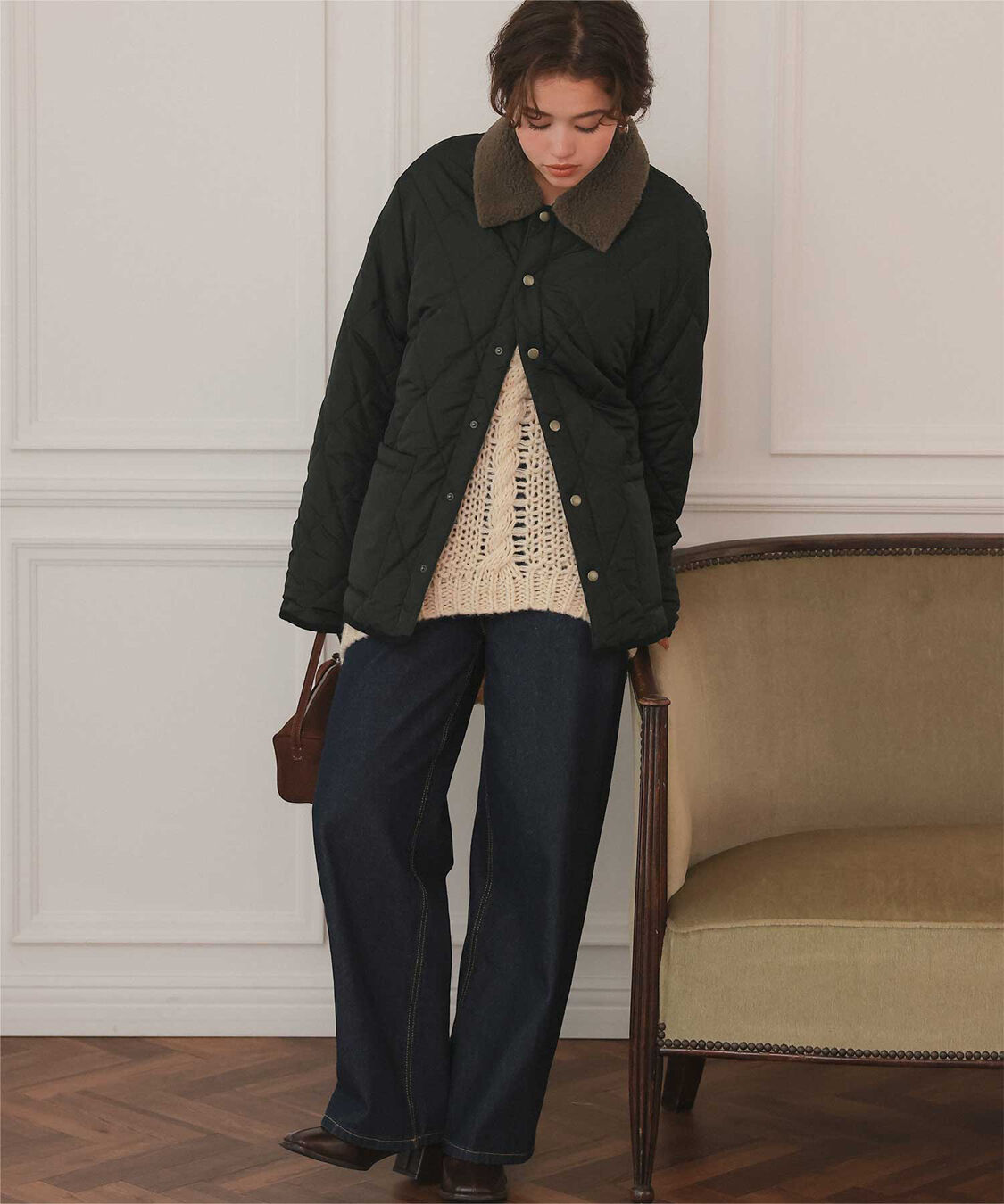 titivate「配色襟付きキルティングジャケット」|その他|