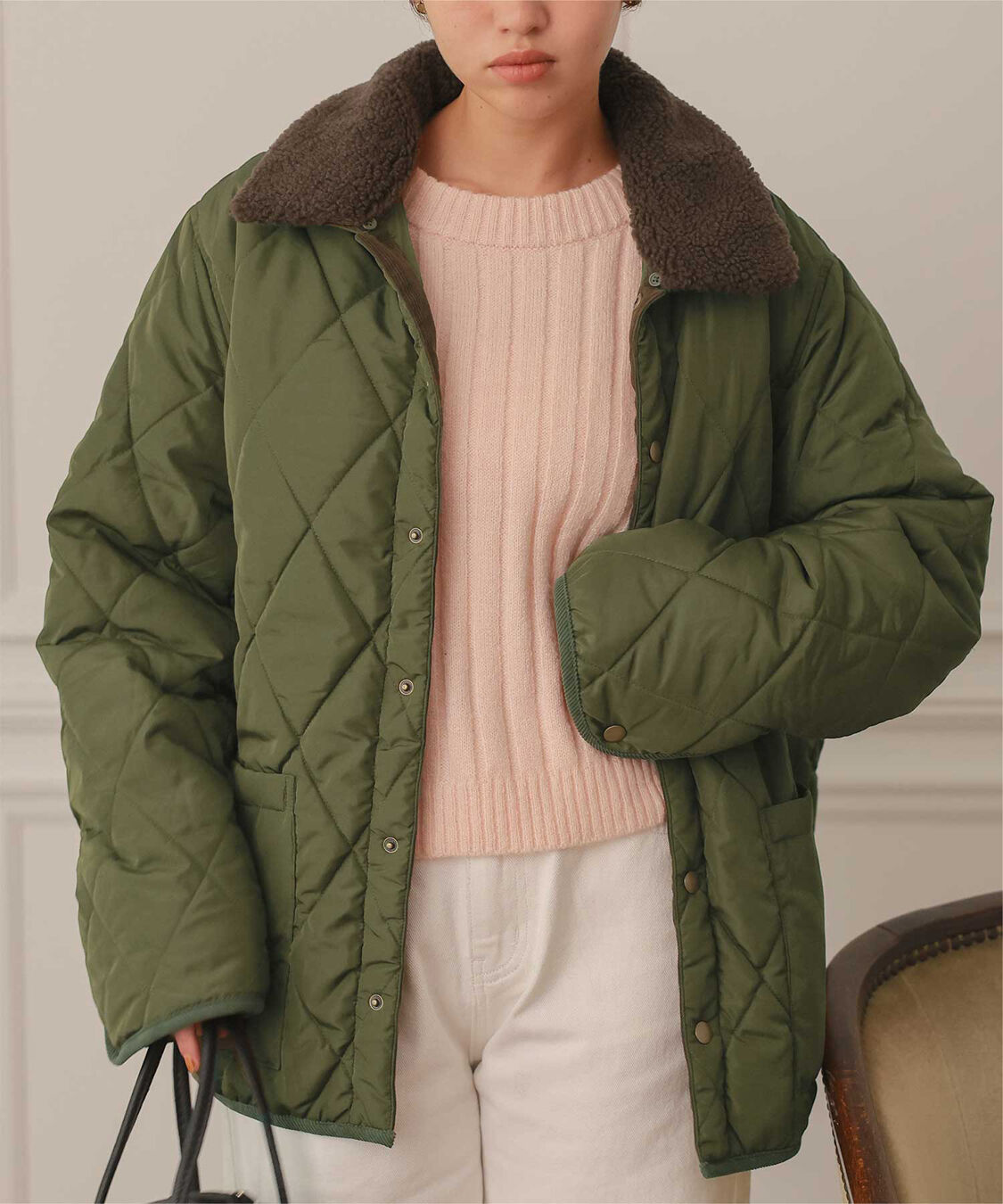 titivate「配色襟付きキルティングジャケット」|その他|