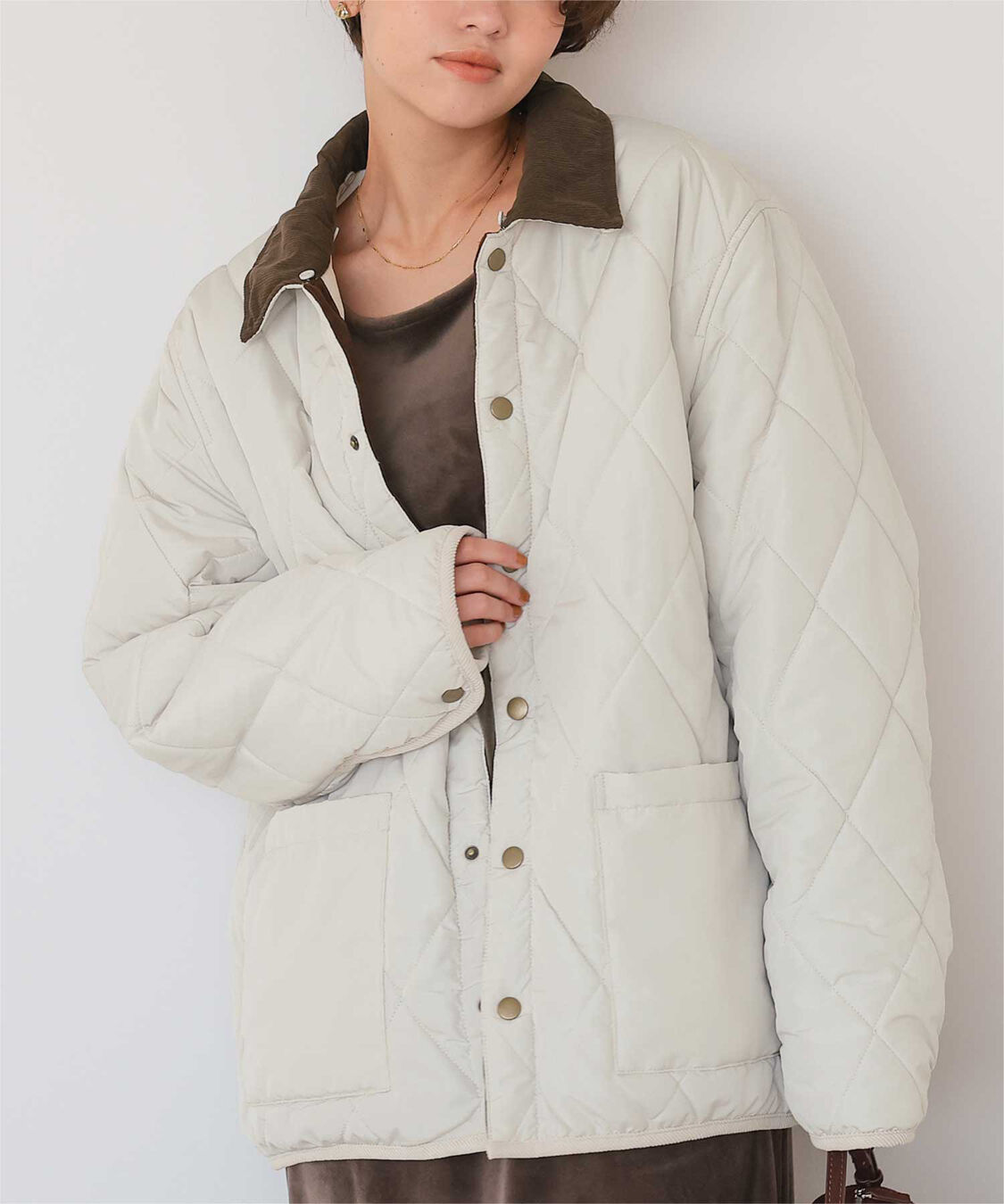 titivate「配色襟付きキルティングジャケット」|その他|