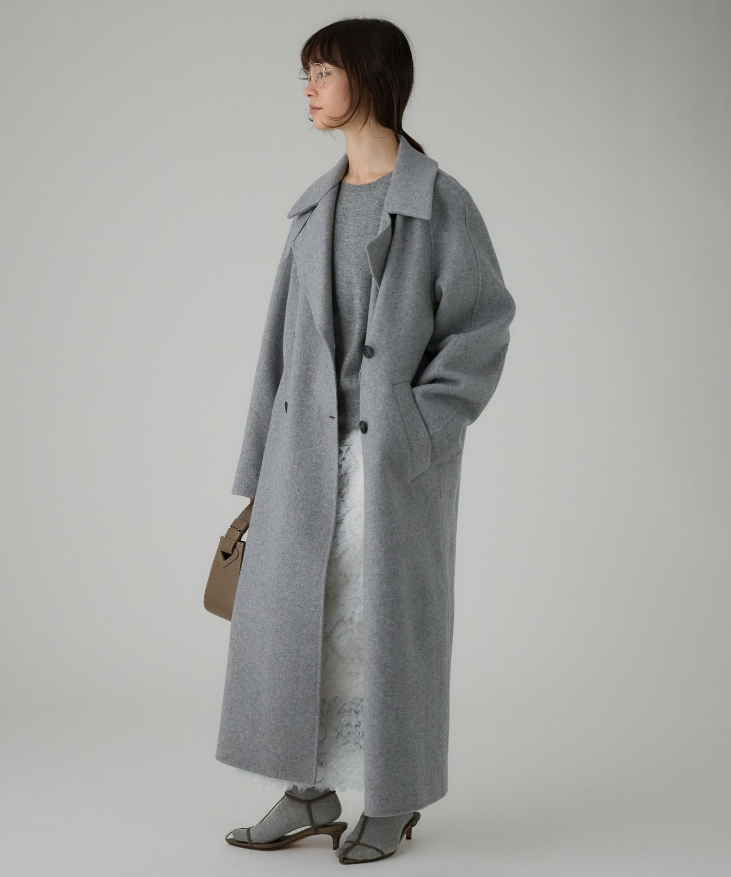  「リバーダブルロングコート」|ステンカラーコート|