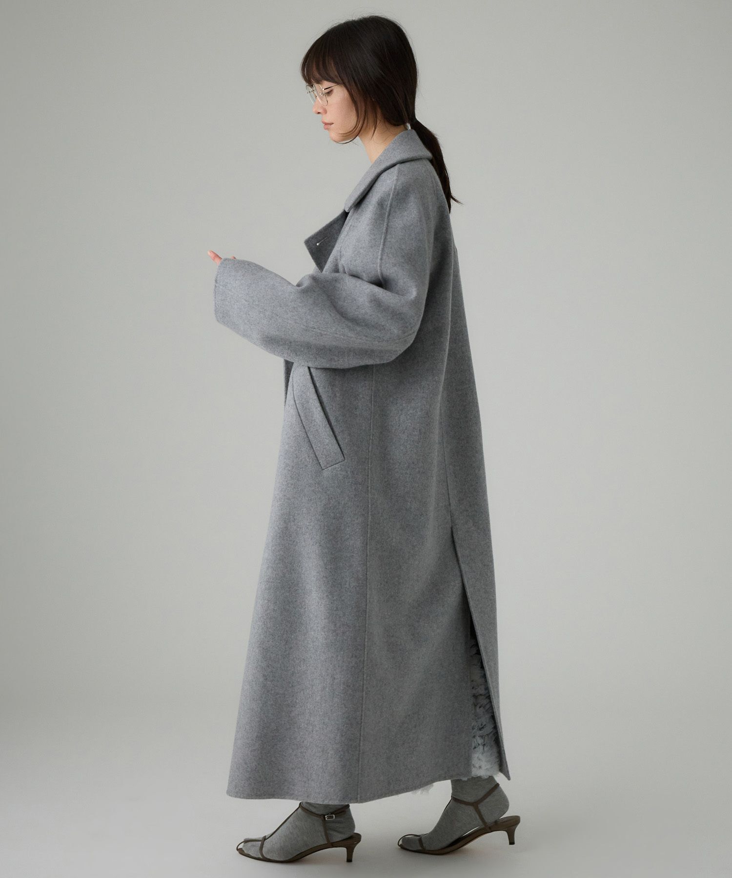  「リバーダブルロングコート」|ステンカラーコート|