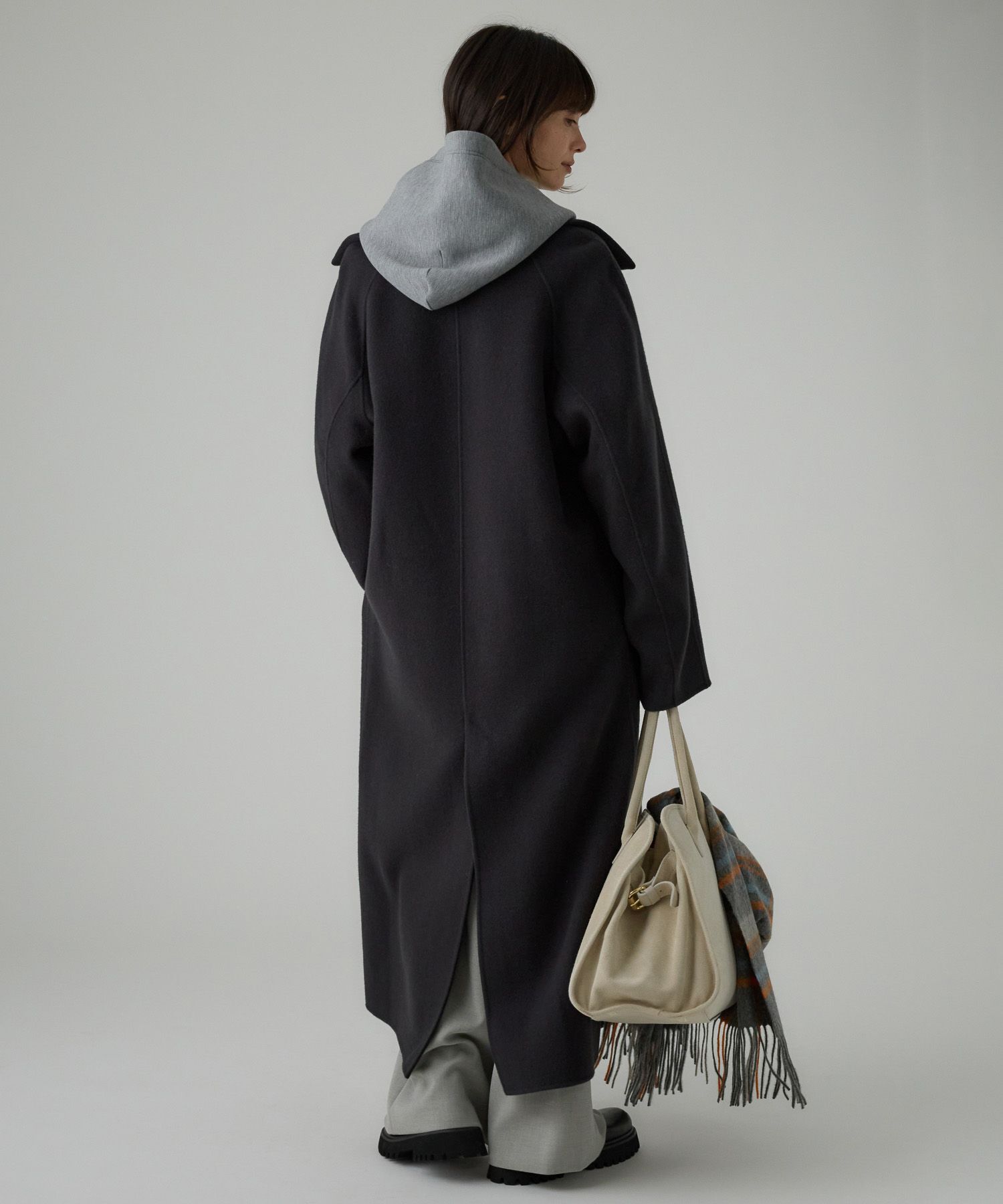  「リバーダブルロングコート」|ステンカラーコート|