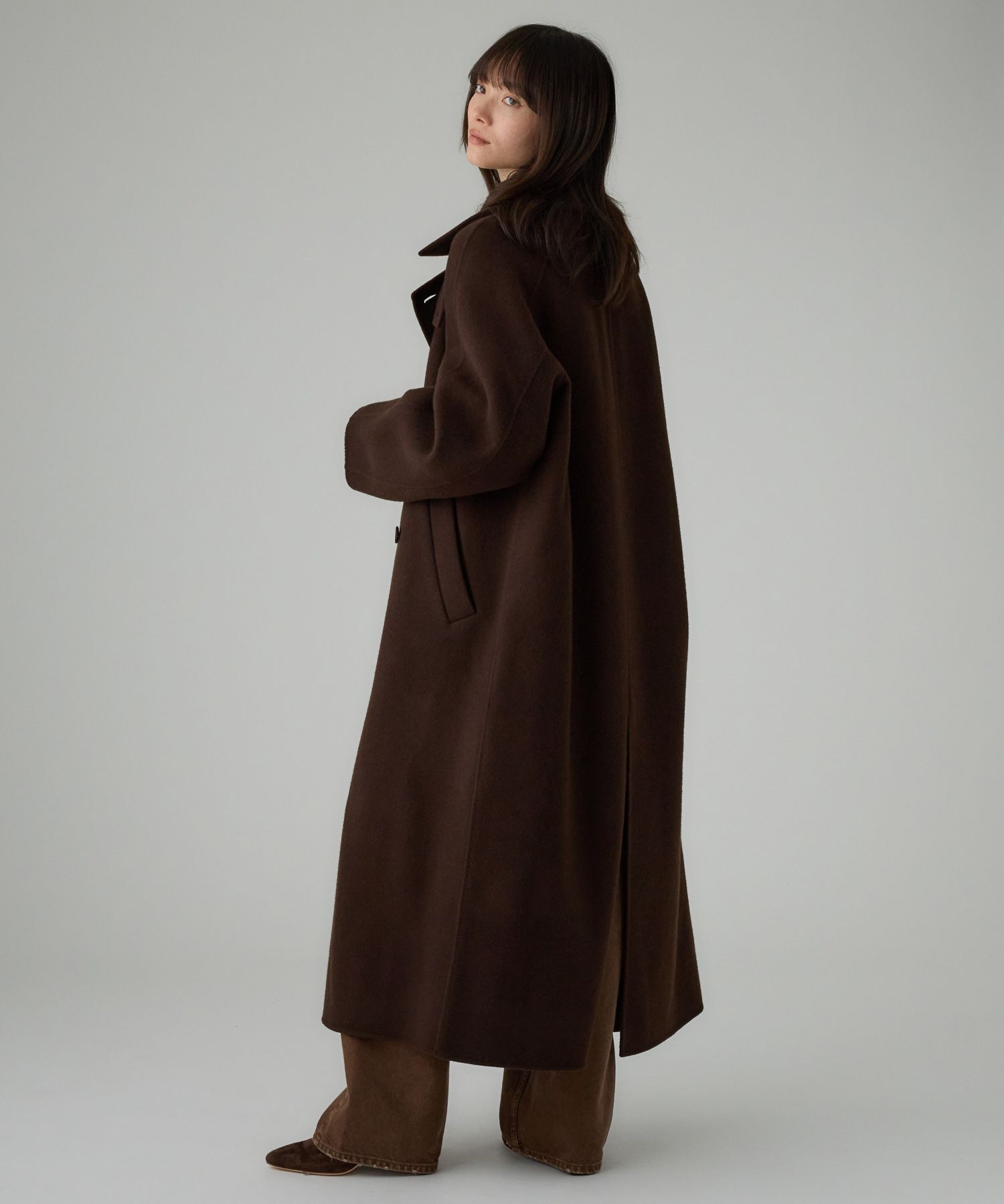  「リバーダブルロングコート」|ステンカラーコート|