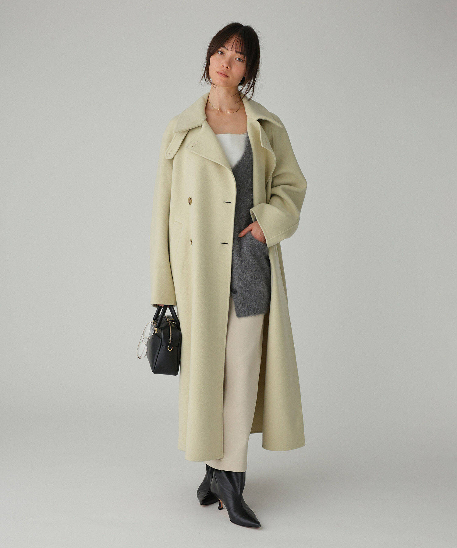  「リバーダブルロングコート」|ステンカラーコート|