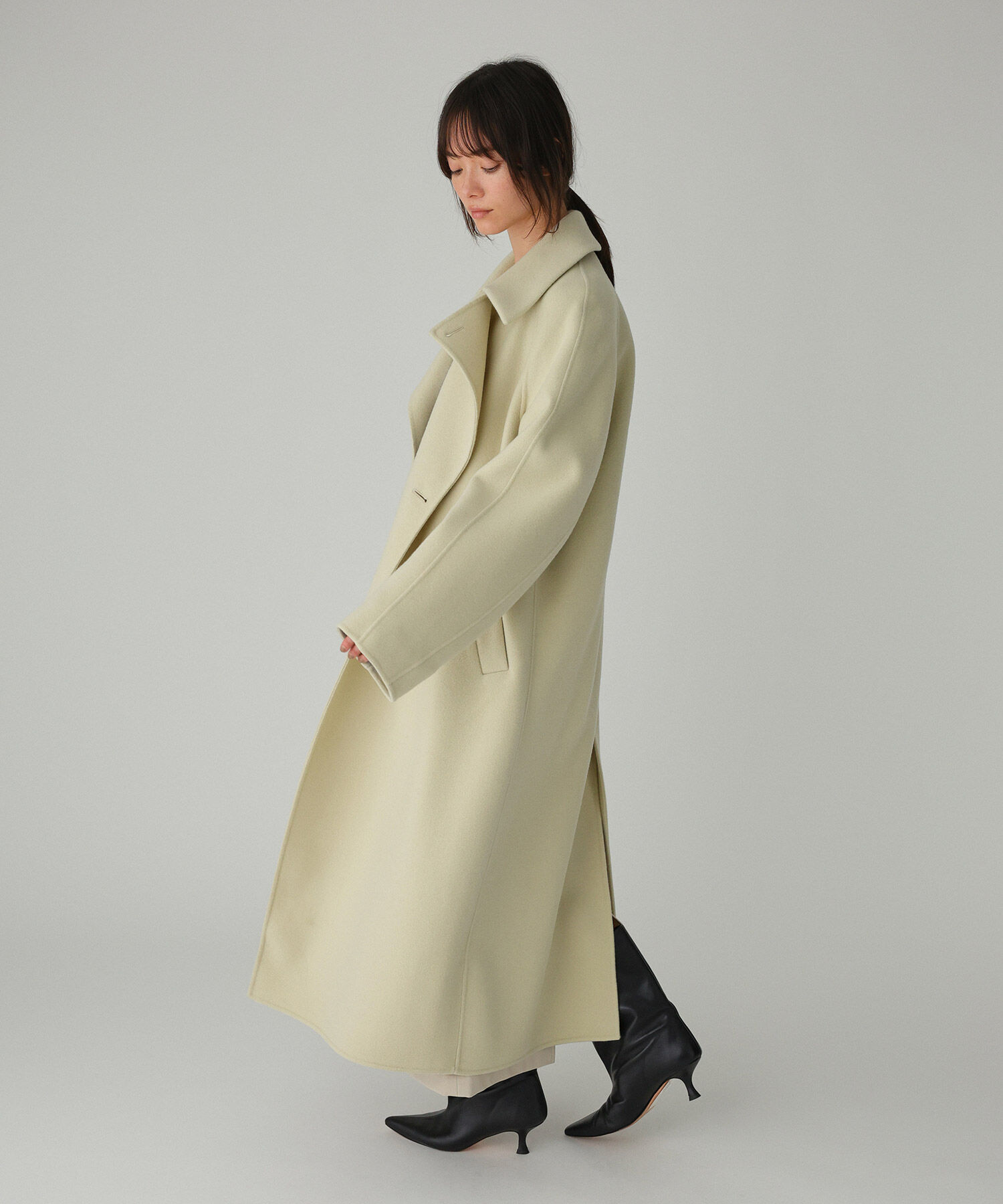  「リバーダブルロングコート」|ステンカラーコート|