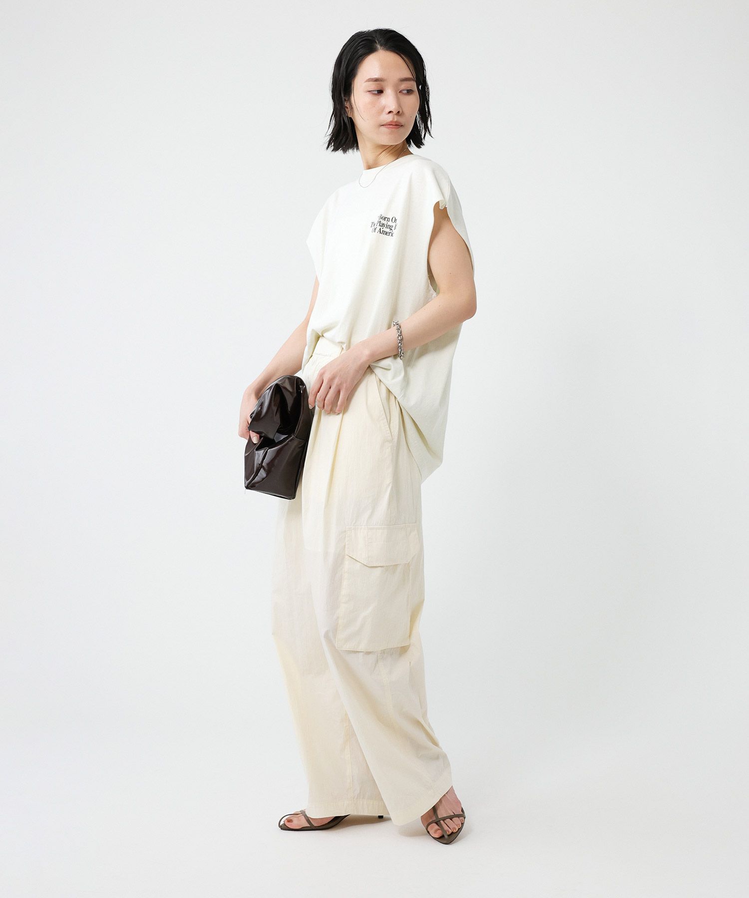 BABYLONE「コットンナイロンカーゴパンツ」|カーゴ|