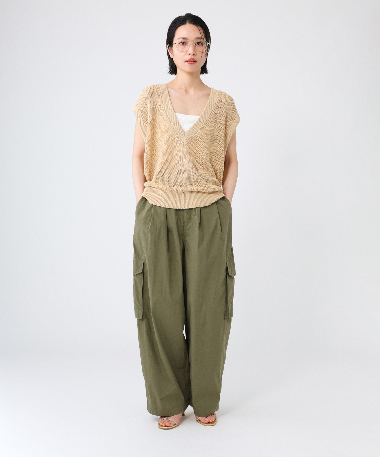 BABYLONE「コットンナイロンカーゴパンツ」|カーゴ|