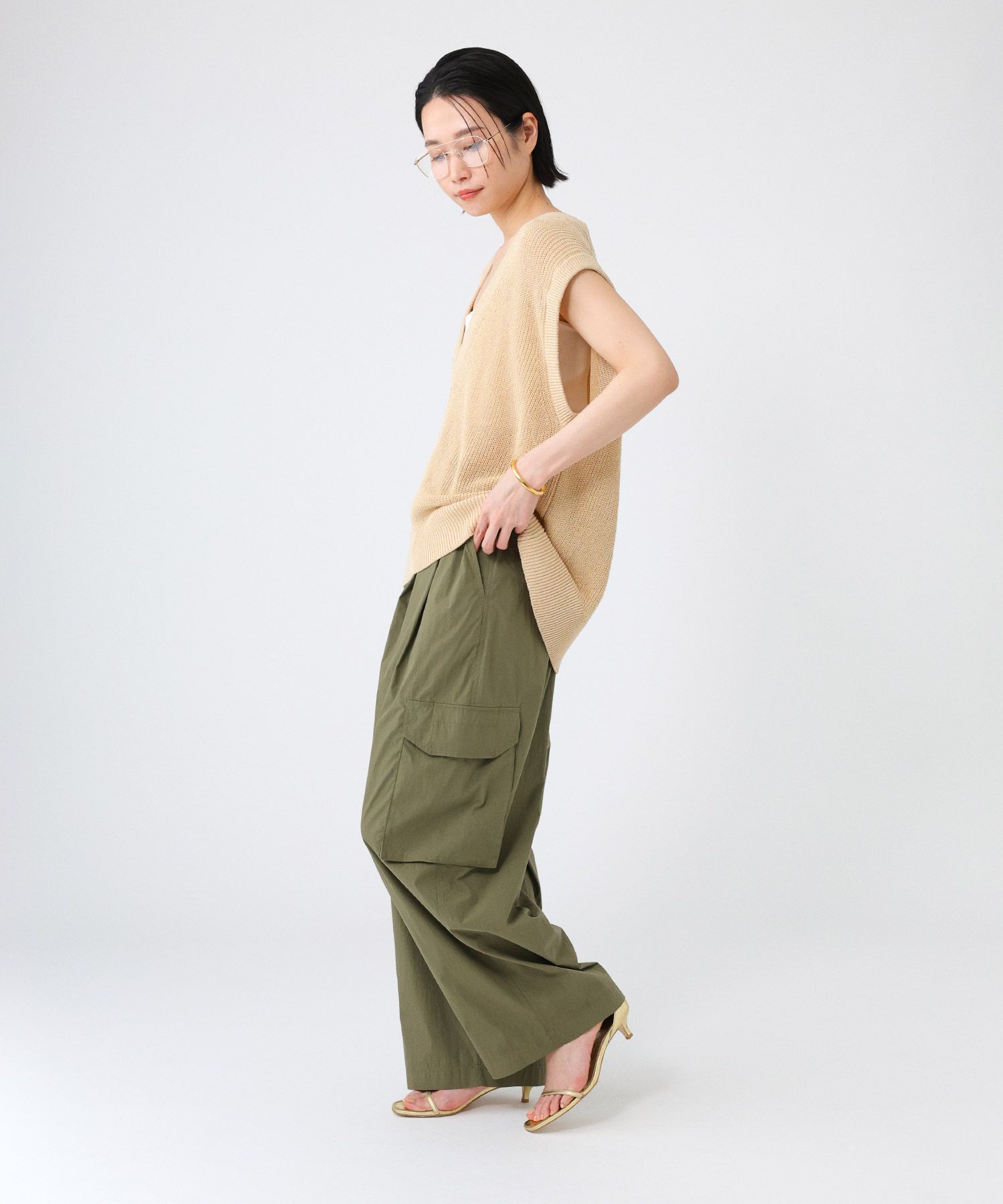 BABYLONE「コットンナイロンカーゴパンツ」|カーゴ|