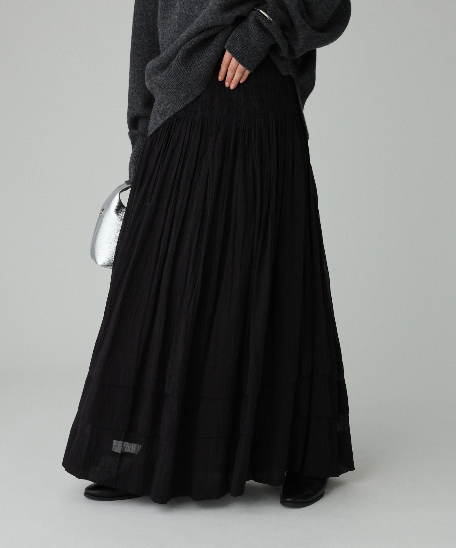 BABYLONE「コットンボリュームスカート」|スカート|ﾌﾞﾗｯｸ