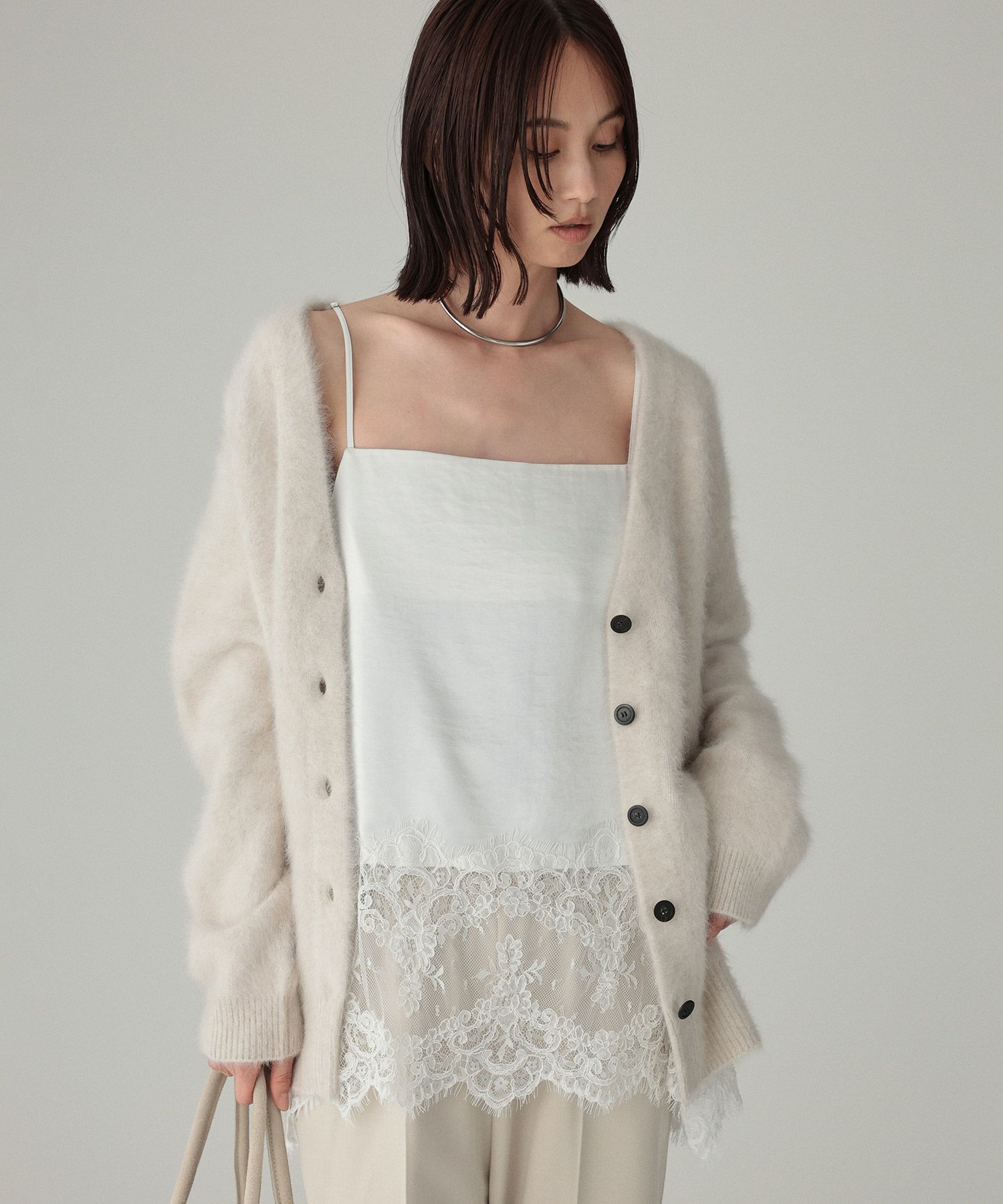 BABYLONE「ヘムレースキャミソール」|キャミソール|